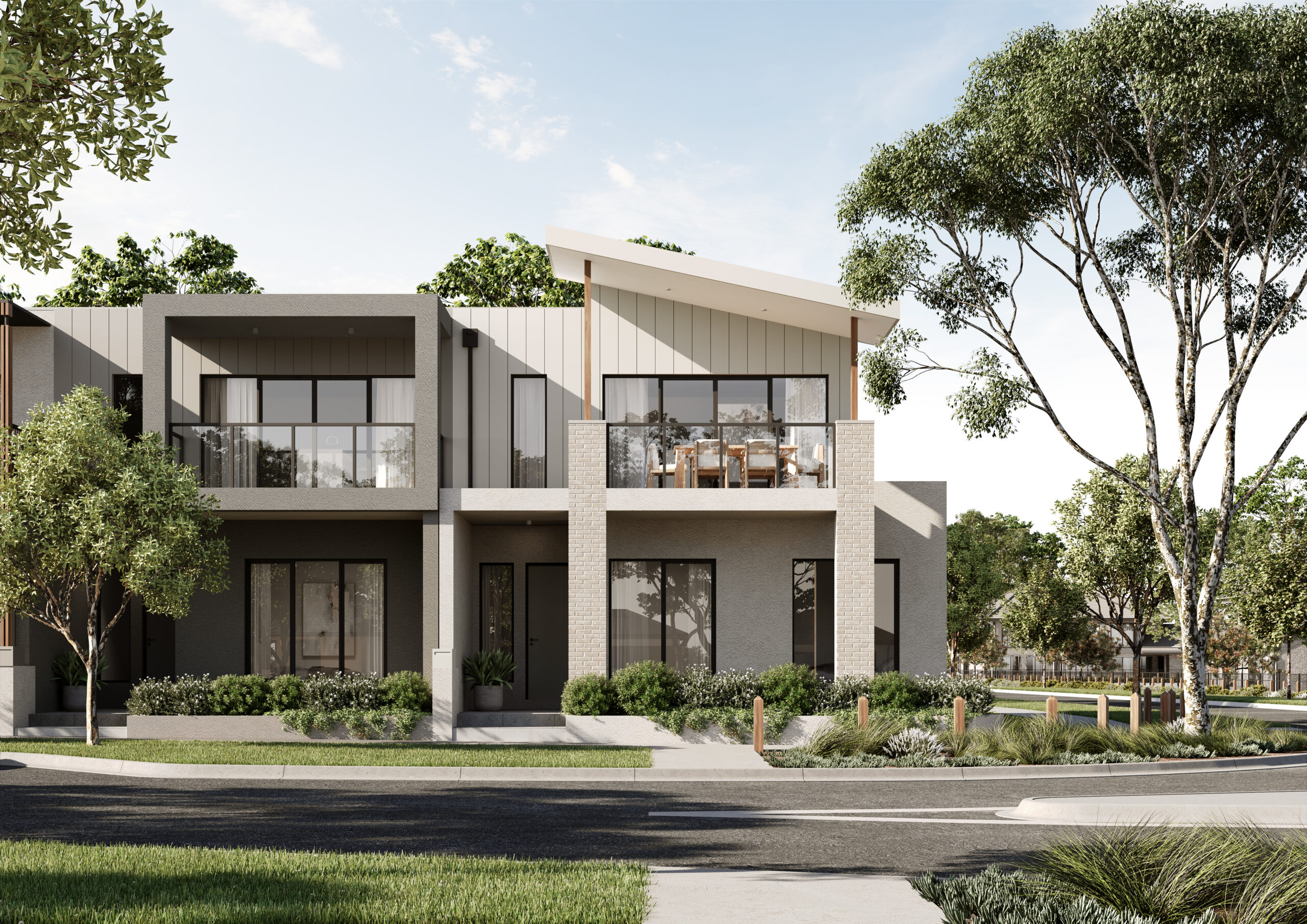 Peak Beaconsfield exterior townhouse render